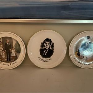 Lot of 3 Vintage JFK Collector Plates